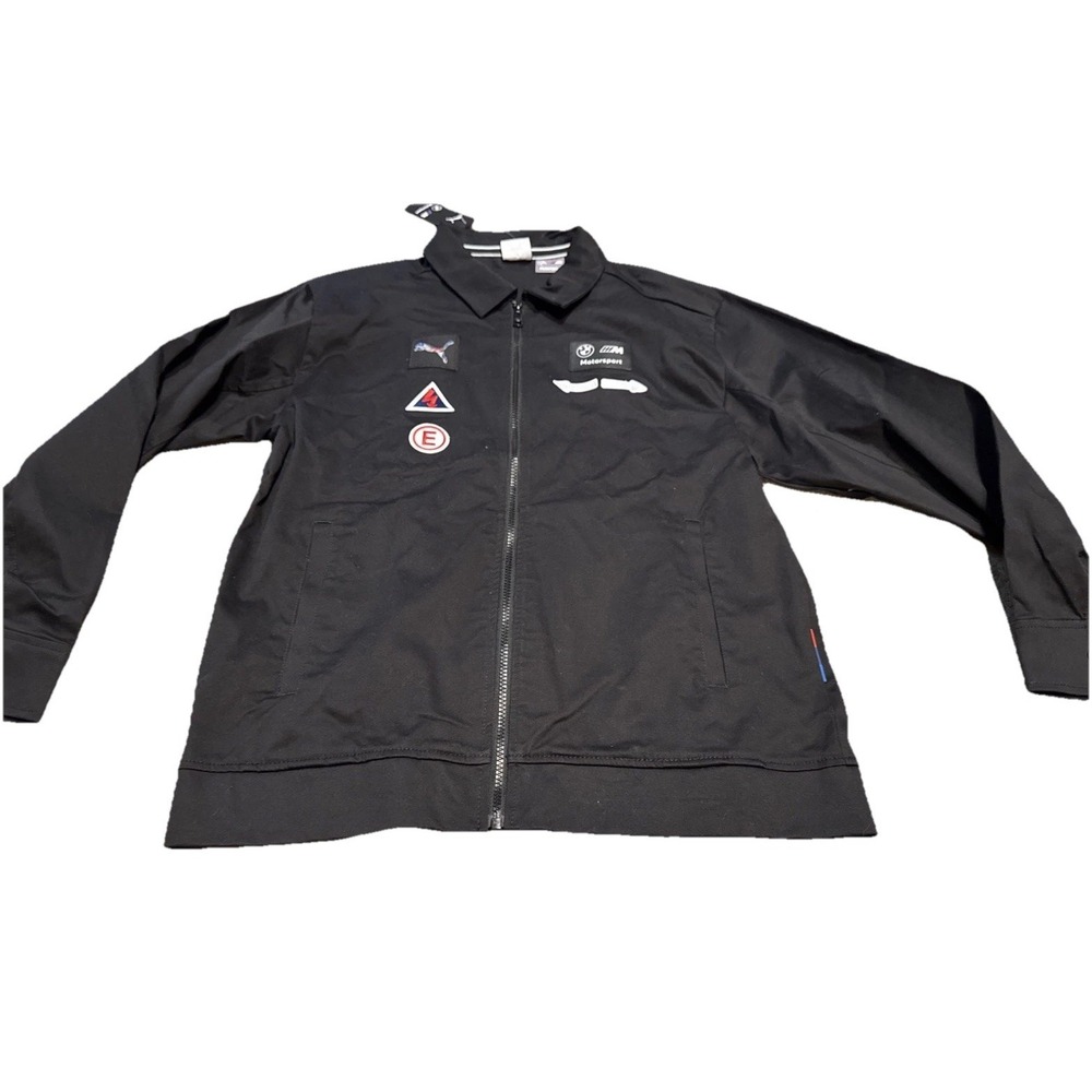 Puma BMW Motorsport Coach Full Zip Jacket Black Men's Sz Small New‎